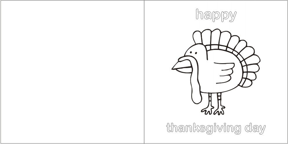 Printable Thanksgiving Greeting Card Craft Ideas For Kids