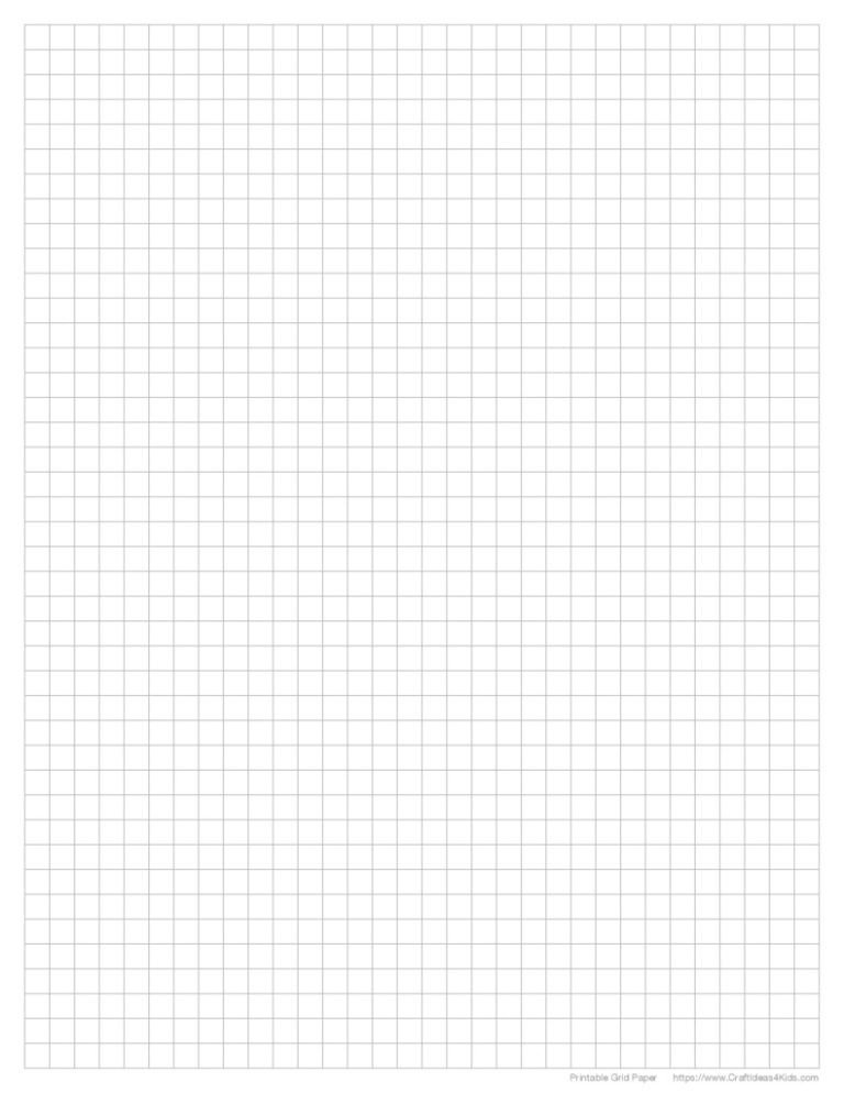 Printable Graph Paper – Grid Spacing 4 Lines Per Inch – Craft Ideas for ...