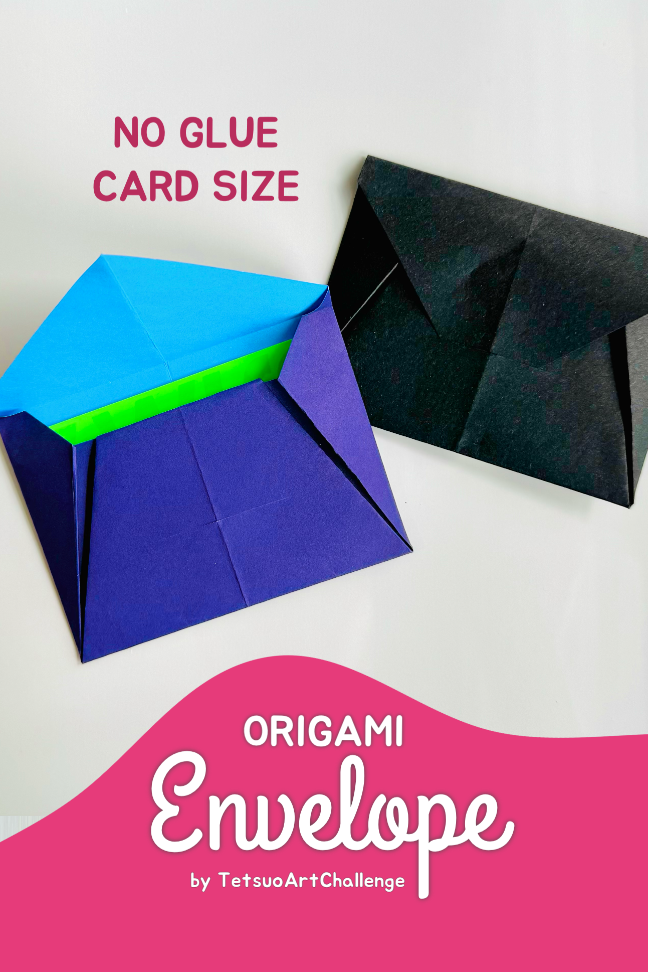 How to Make Origami Envelope No Glue | Card Size