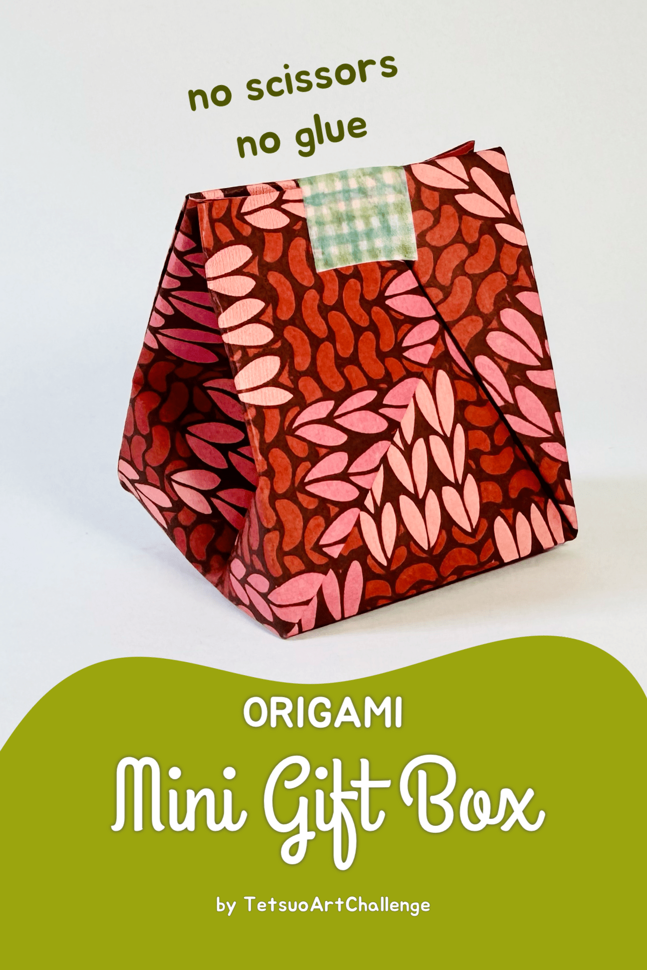 How to Make Origami Mini Gift Box No Scissors No Glue