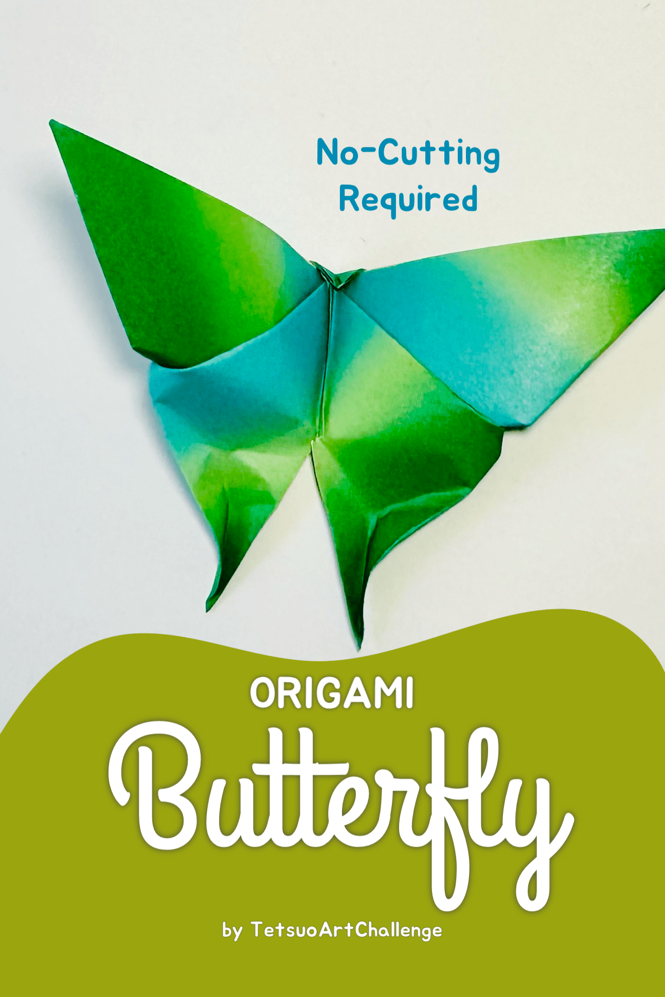 How to Make Origami Butterfly Easy (No-Cutting Required)