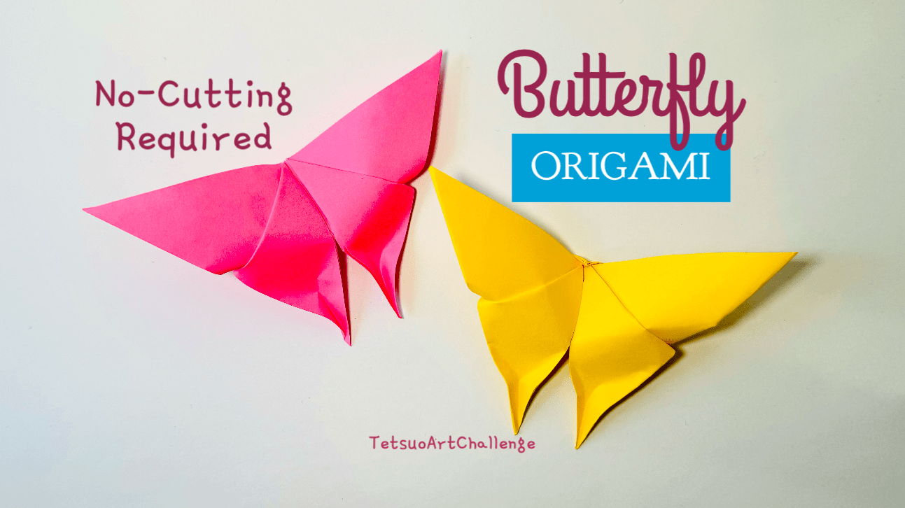 How to Make Origami Butterfly Easy (No-Cutting Required)