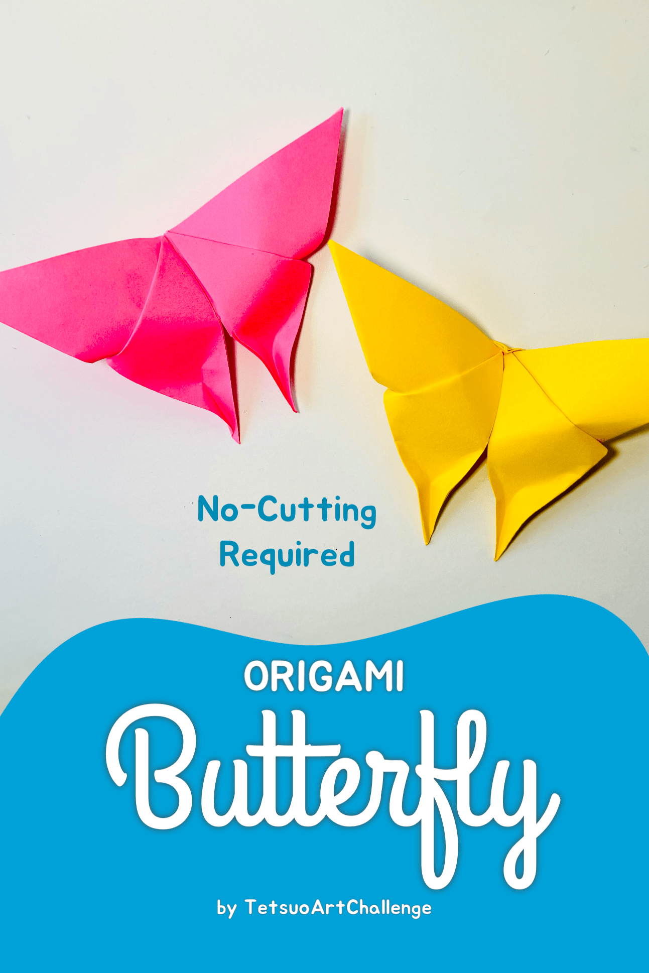 How to Make Origami Butterfly Easy (No-Cutting Required)