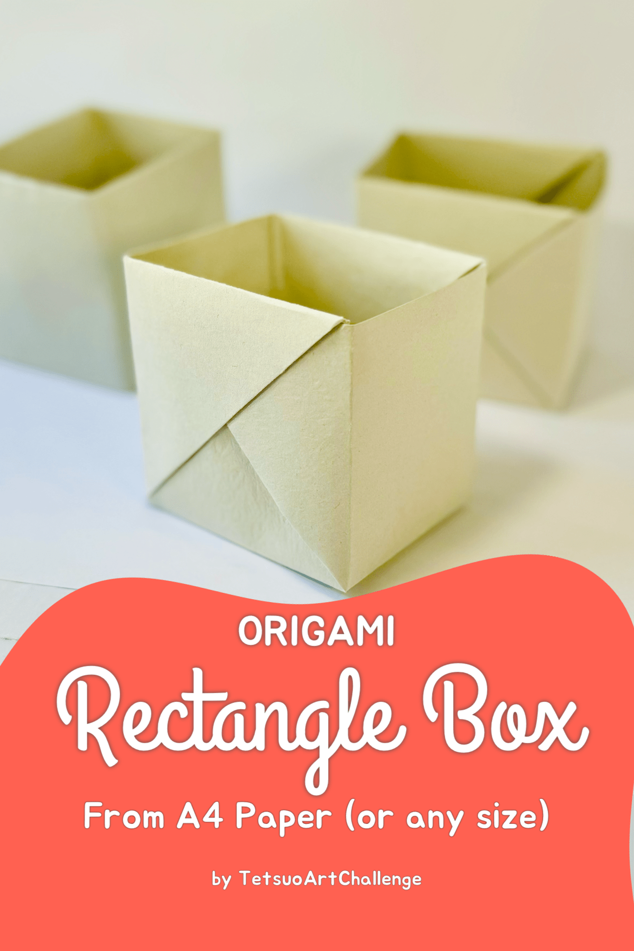 Origami Rectangle Strong Box From A4 Paper