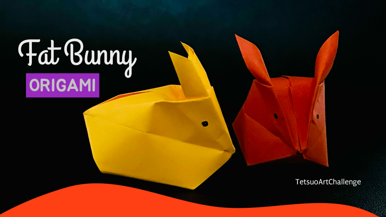 Step by step how to make Origami Fat Bunny | Easy And Fun | Relaxing Origami