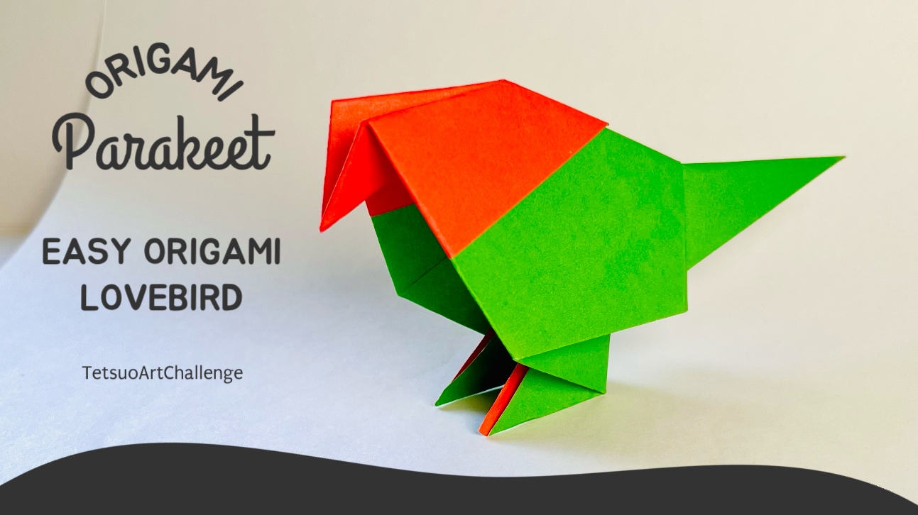 Origami Parakeet | Lovebird | Easy Origami Bird