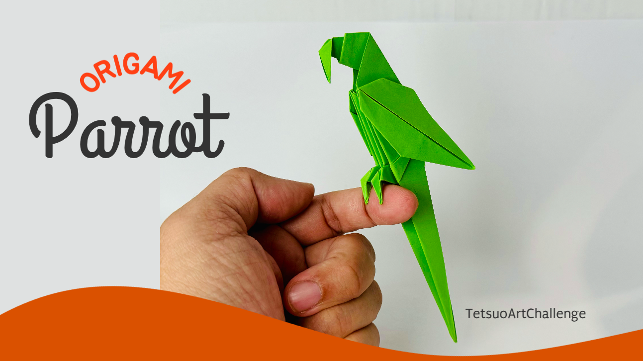 Step by step How to Make Origami Bird Parrot Tutorial