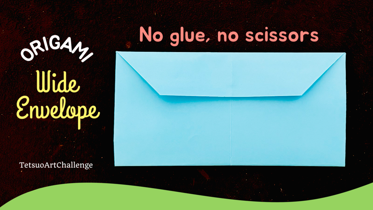 Origami Wide Envelope No Glue No Scissors | Paper Craft Tutorial