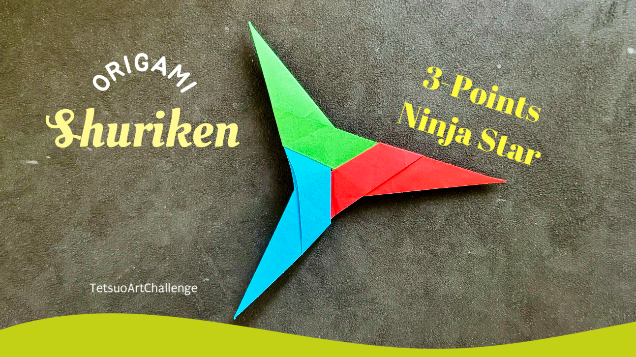 How to Make Origami Shuriken Triangular 3 Point Ninja Star