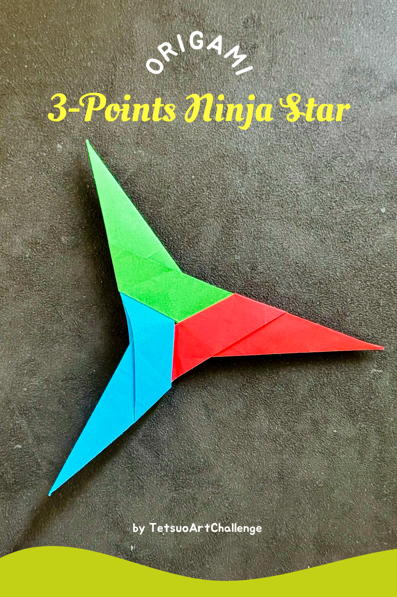 How to Make Origami Shuriken Triangular 3 Point Ninja Star