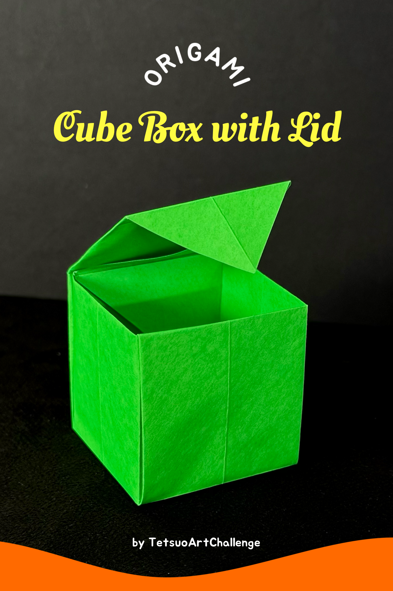 How to Make Origami Cube Box With Lid | No-Glue No-Scissors | Relaxing Origami