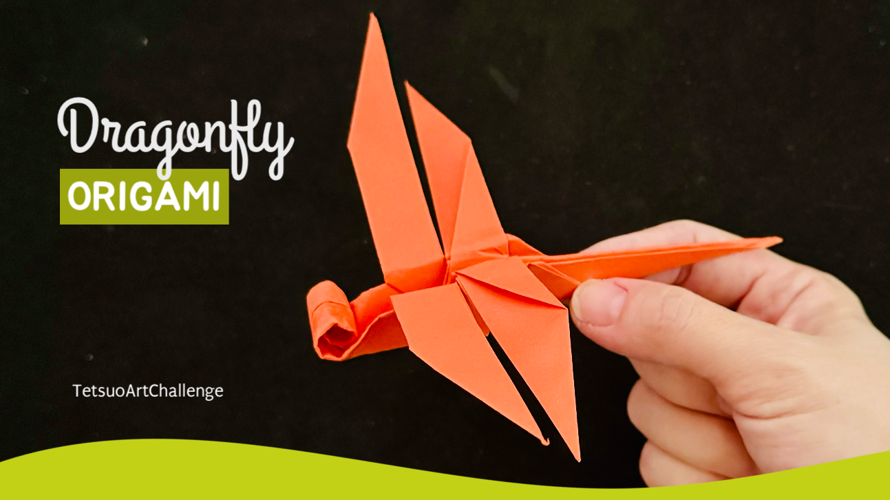 Step by step How to Make Origami Dragonfly | Easy Version