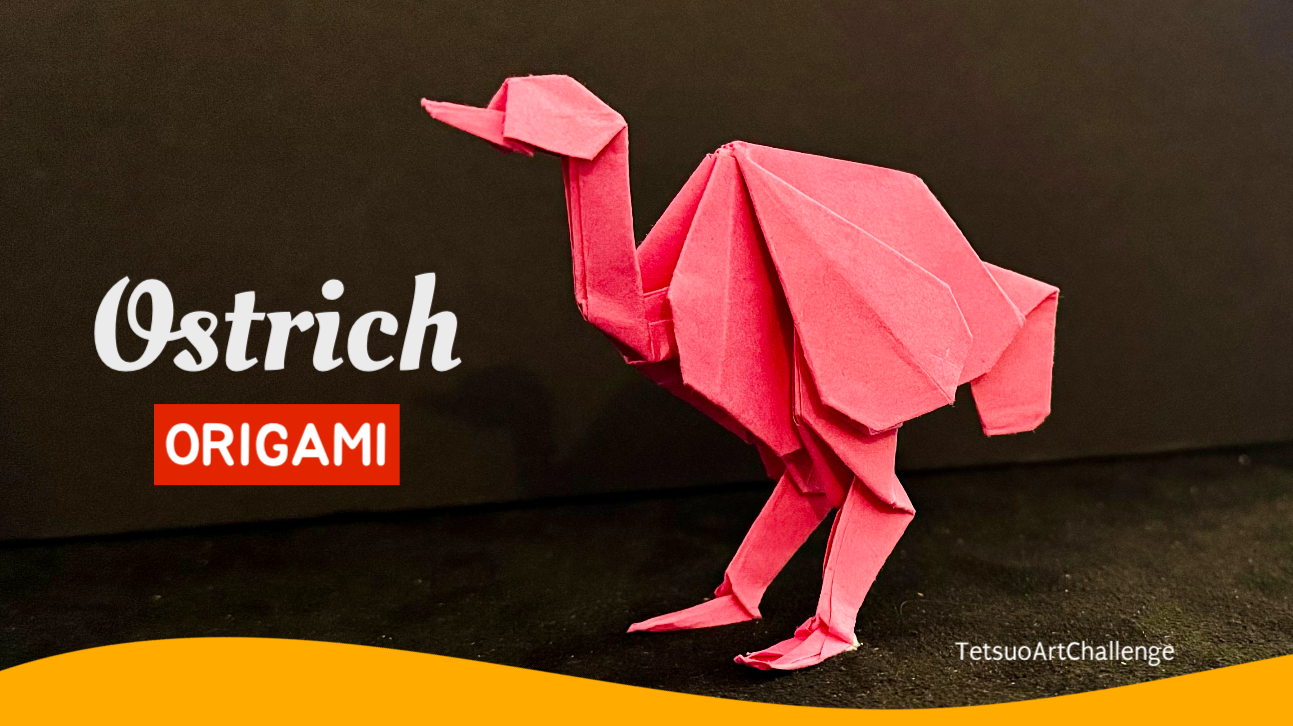 Step by Step How to Make Origami Ostrich