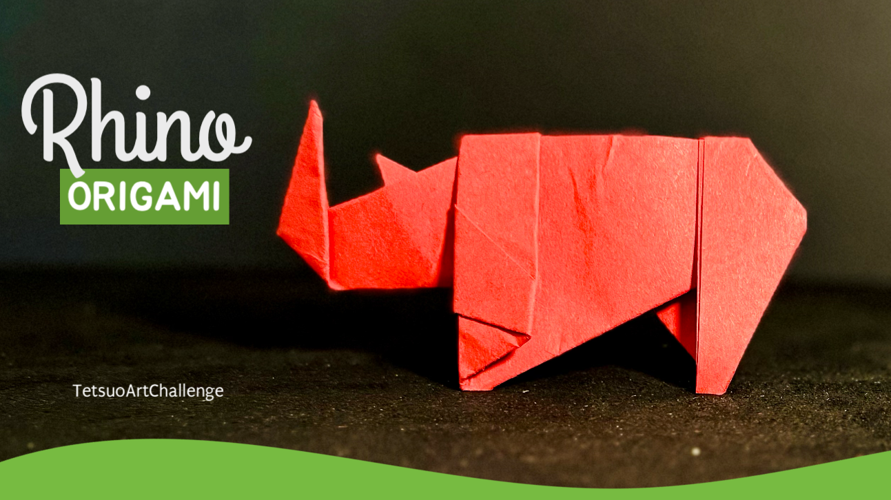 Step by step How to Make Origami Rhino or Rhinoceros | Easy Version