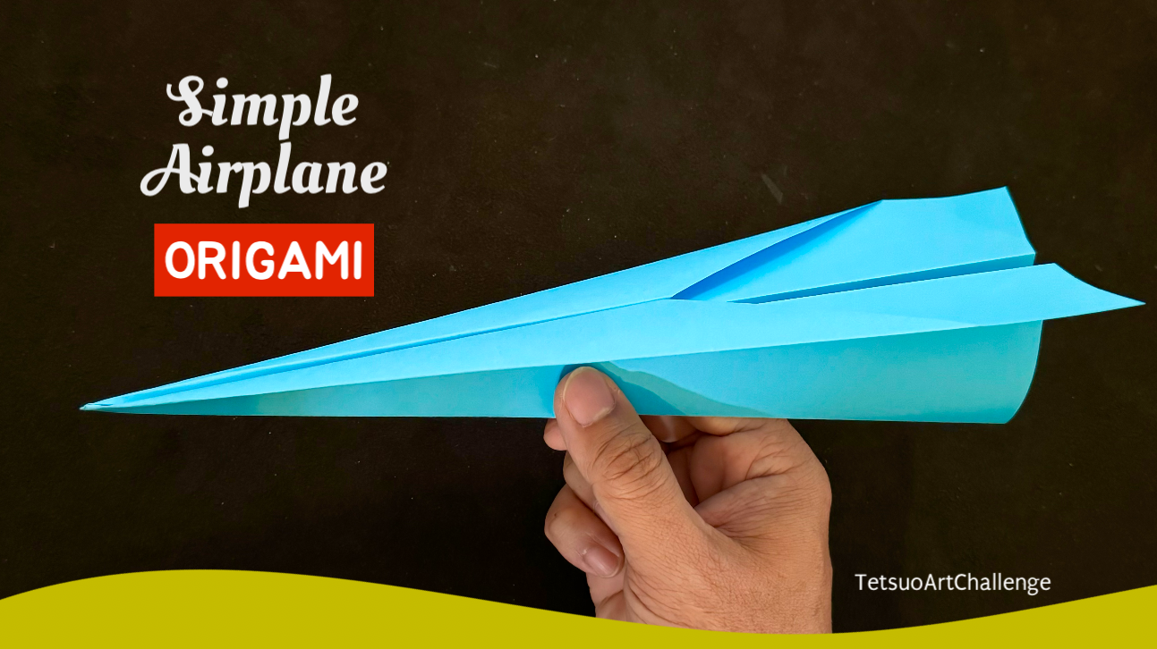 How to Make Simple Airplane from A4 Paper | Traditional Origami