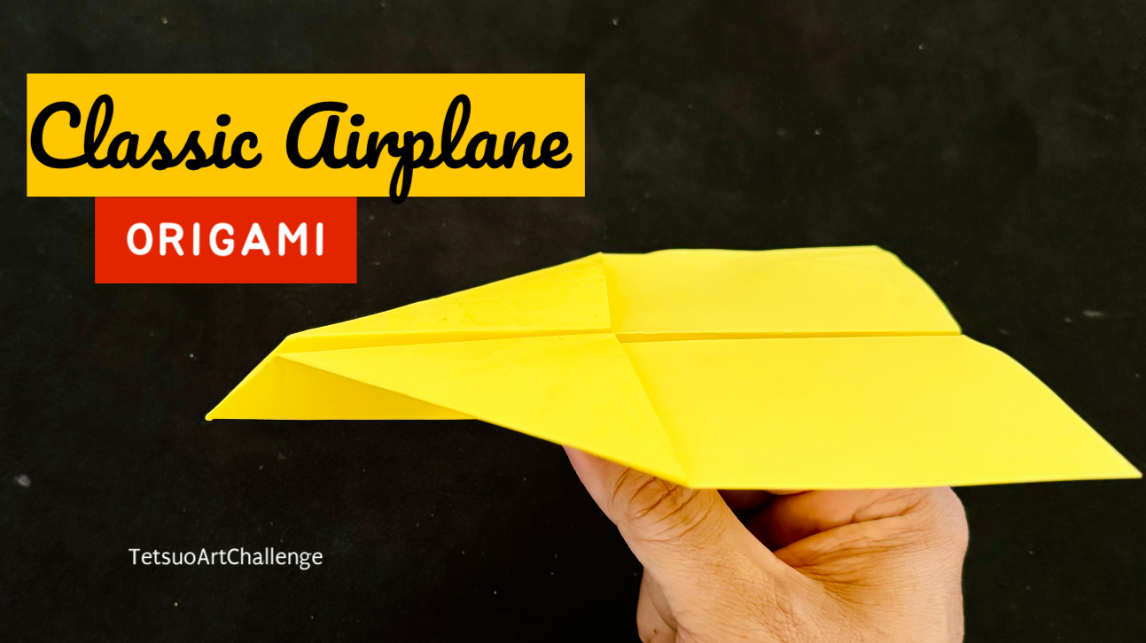 How to Make Origami Classic Airplane | Wide Traditional Paper Airplane | Relaxing Origami